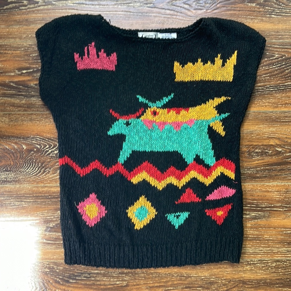 Vintage 80's Segue Sleeveless Sweater Small